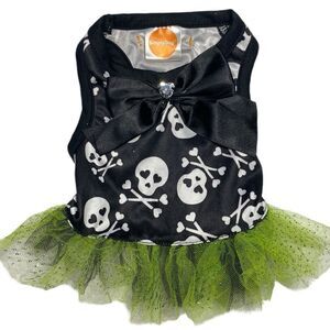 Halloween Skull & Crossbones Tulle Fancy Dog Dress